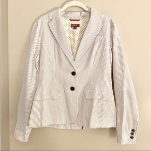 ✨NWOT Gray & White Stripe Blazer✨